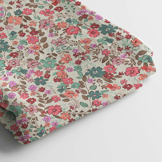 Rayon Digital Print Fabric | 5 Meter, 44 Width, Unstitched Dress Material, Poly Blend