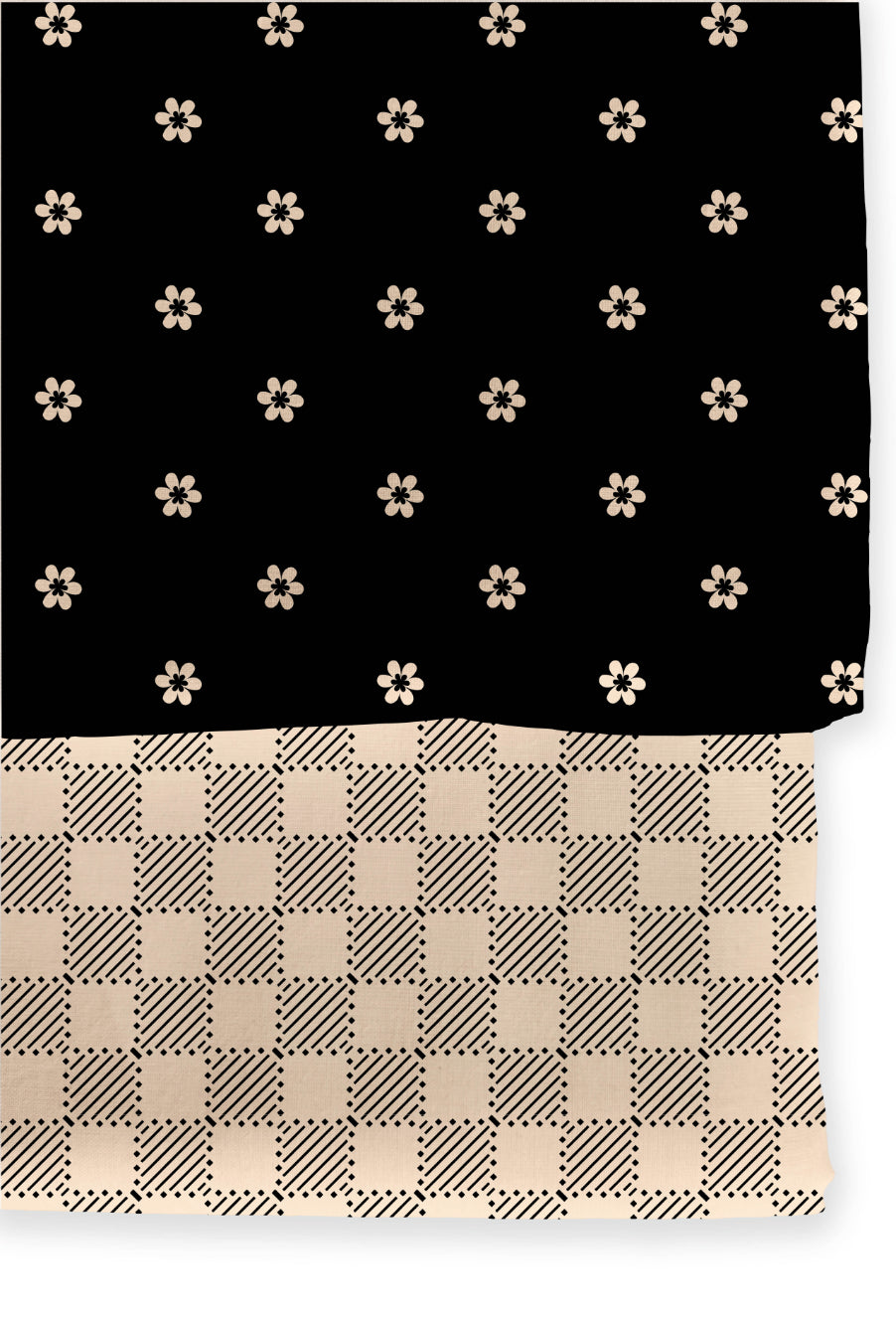 Poly Cotton Top Bottom Digital Printed Set - 2.5 mtr Top With 2.5 mtr Bottom