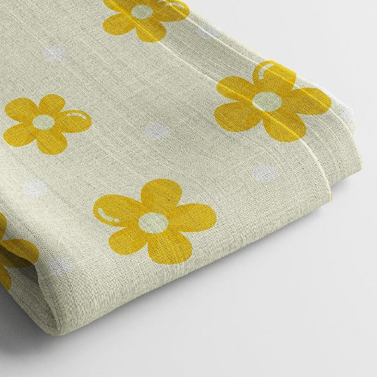 Linen Digital Print Fabric | 44 Inches, Unstitched - Arihant Creations