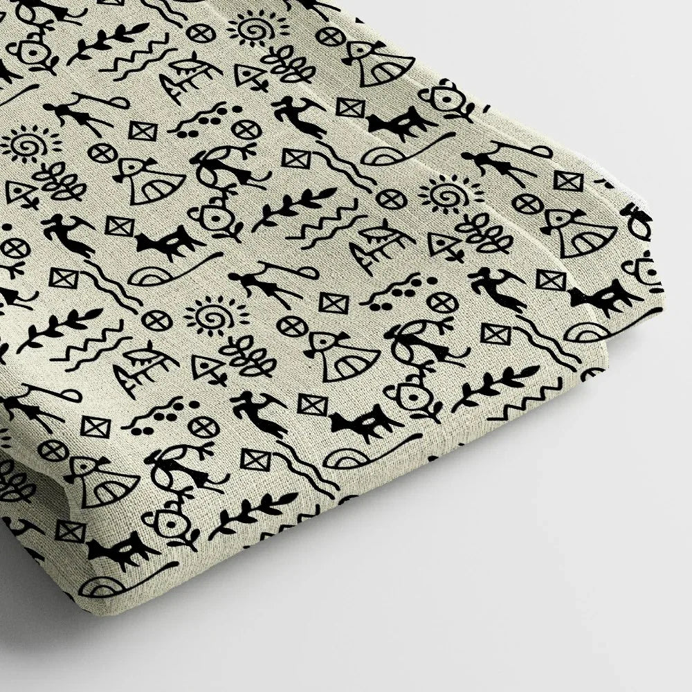 Modal Satin Digital Print Fabric | 44 Inches, Unstitched - Arihant Creations