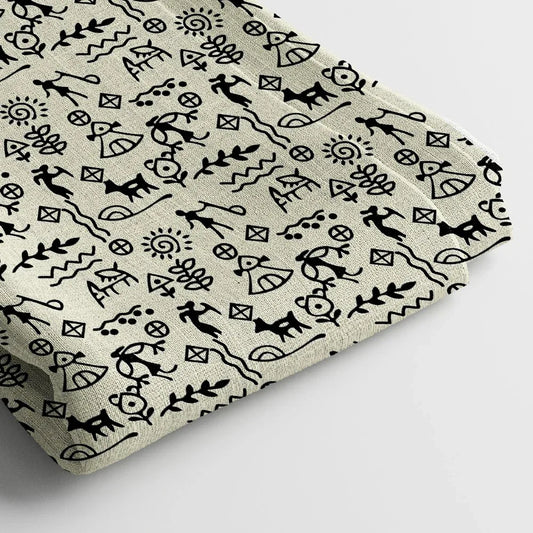 Modal Satin Digital Print Fabric | 44 Inches, Unstitched - Arihant Creations