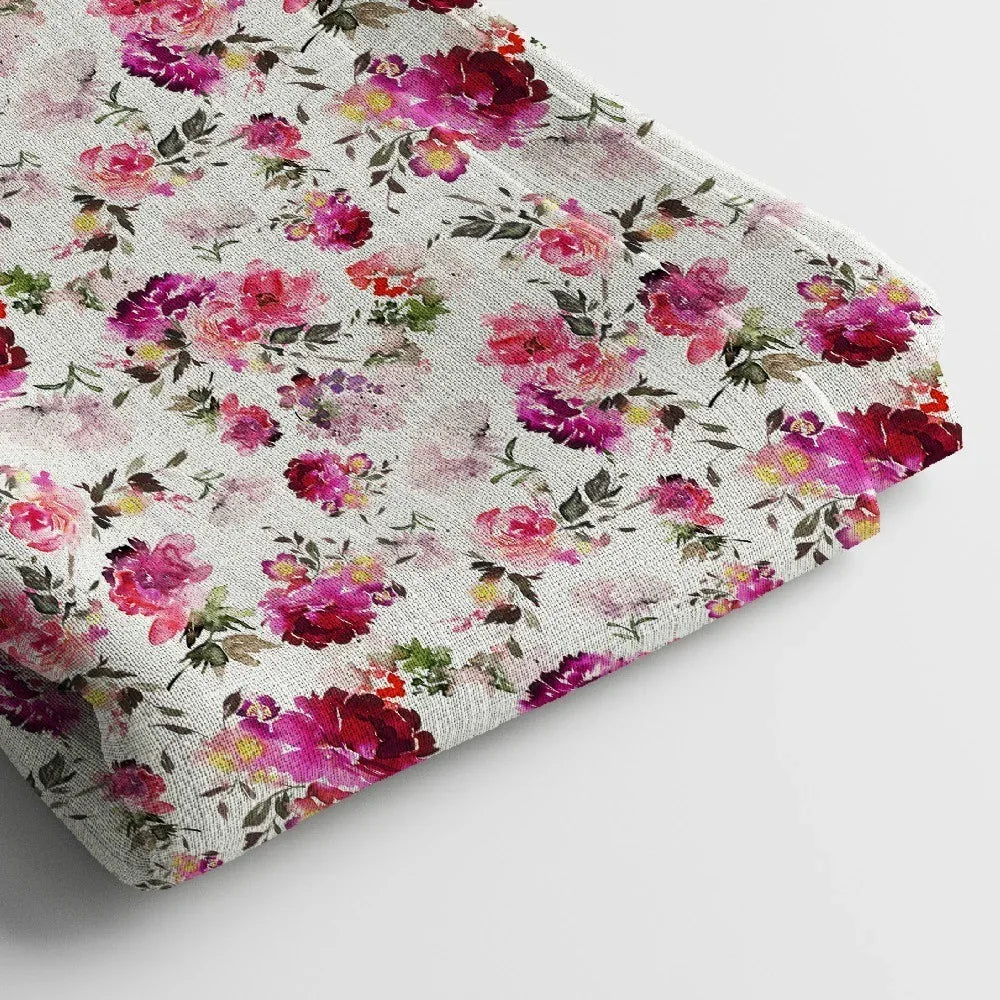 Linen Digital Print Fabric | 44 Inches, Unstitched - Arihant Creations