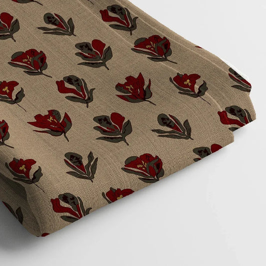 Poly Cotton Digital Printed Fabric | 44 Inches , Unstitched - Arihant Creations