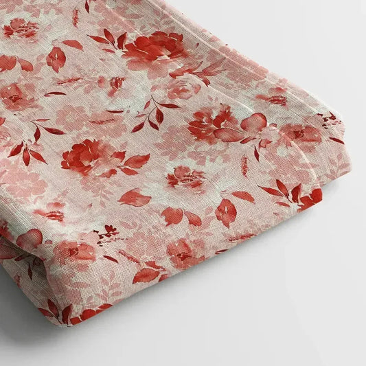 Linen Digital Print Fabric | 44 Inches, Unstitched - Arihant Creations