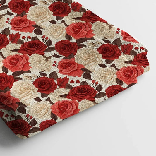 Muslin Digital Printed Fabric | Poly Blend, 44 Width, Unstitched - Arihant Creations