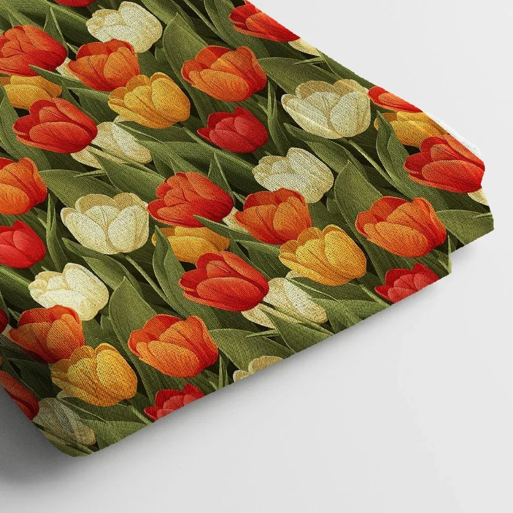 Muslin Digital Printed Fabric | Poly Blend, 44 Width, Unstitched - Arihant Creations