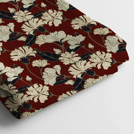 Muslin Digital Printed Fabric | Poly Blend, 44 Width, Unstitched - Arihant Creations