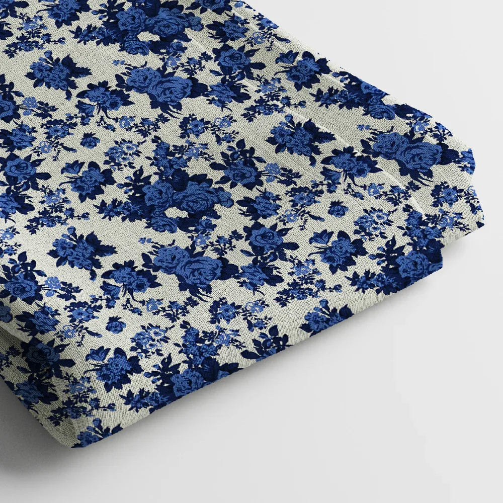 Muslin Digital Printed Fabric | Poly Blend, 44 Width, Unstitched, Soft, Lightweight - Arihant Creations