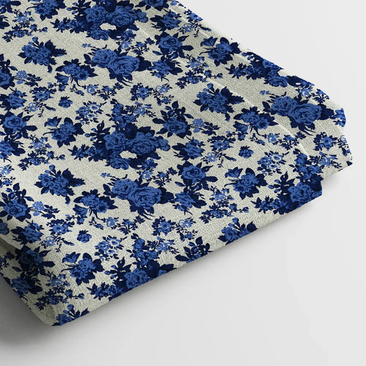 Muslin Digital Printed Fabric | Poly Blend, 44 Width, Unstitched, Soft, Lightweight - Arihant Creations