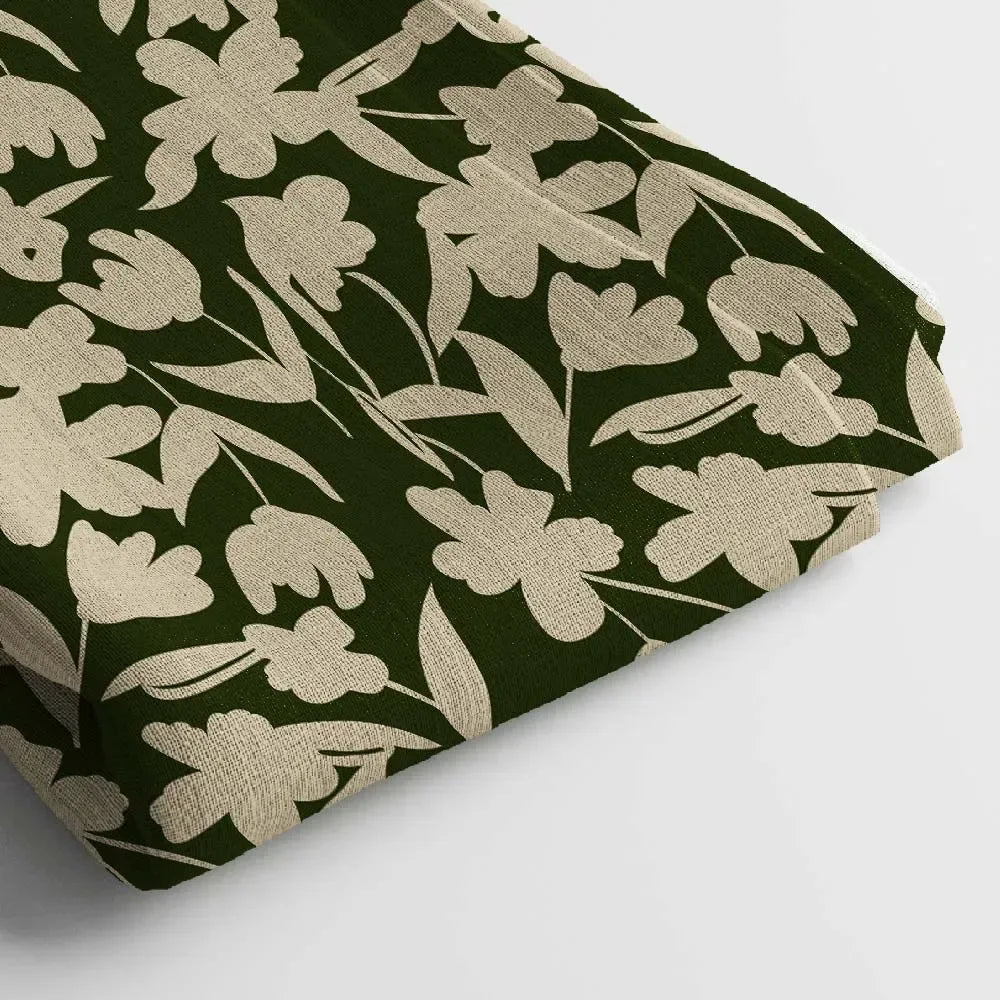 Linen Digital Print Fabric | 44 Inches, Unstitched - Arihant Creations