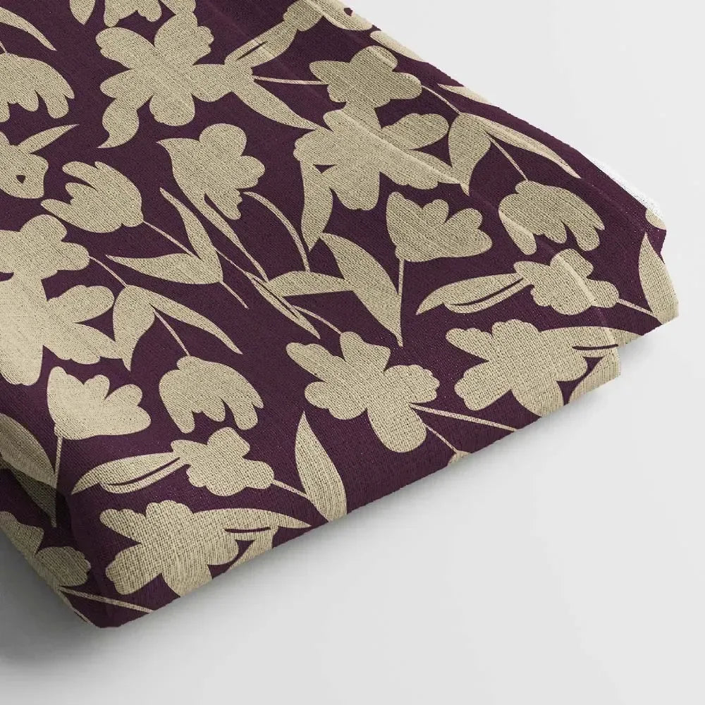 Linen Digital Print Fabric | 44 Inches, Unstitched - Arihant Creations