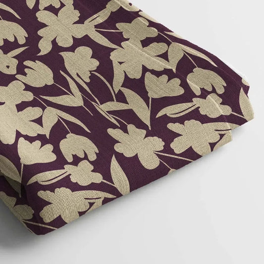Linen Digital Print Fabric | 44 Inches, Unstitched - Arihant Creations