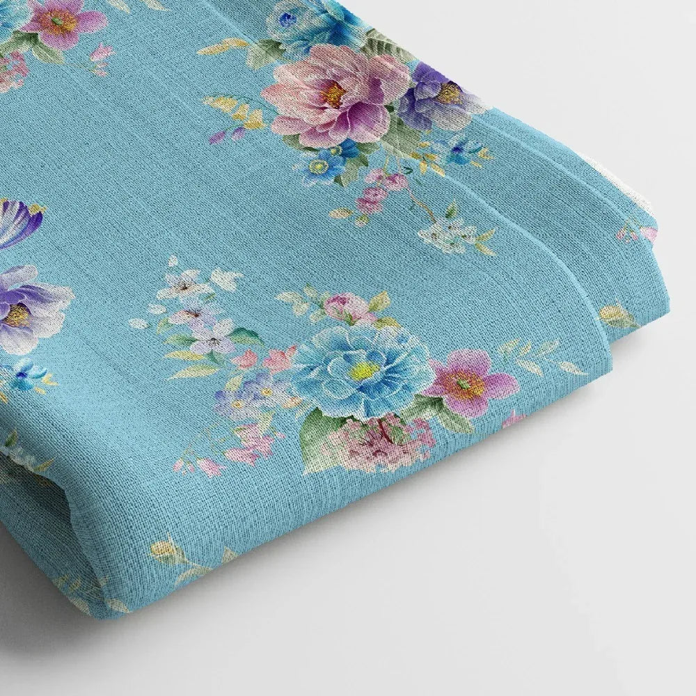 Georgette Digital Print Fabric | 44 Inches, Unstitched - Arihant Creations