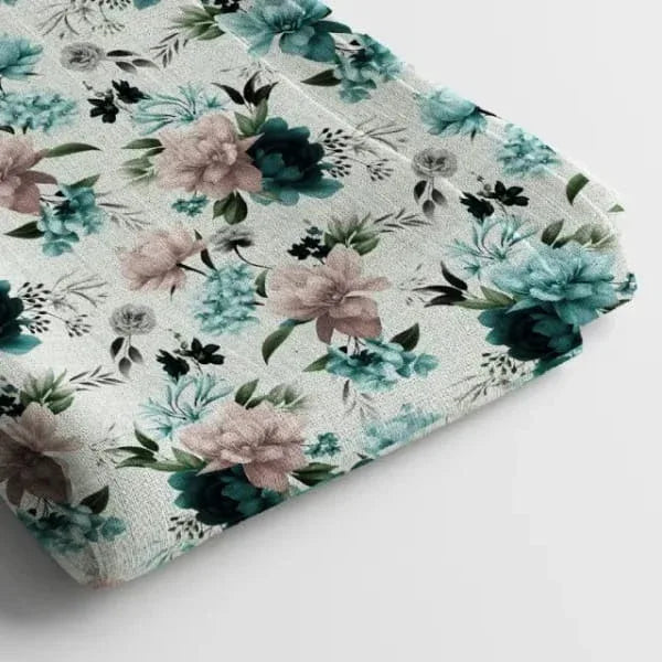Georgette Digital Print Fabric | 58 Inches, Unstitched - Arihant Creations