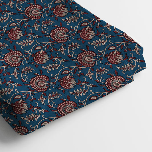 Kota Doria Digital Print Fabric | 5 Meter, 44" Width, Unstitched