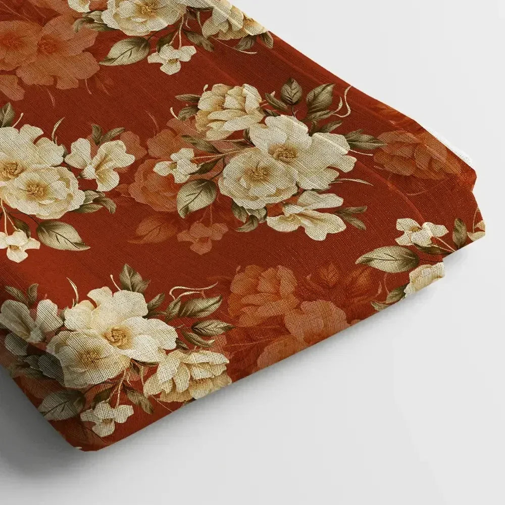 Georgette Digital Print Fabric | 44 Inches, Unstitched - Arihant Creations