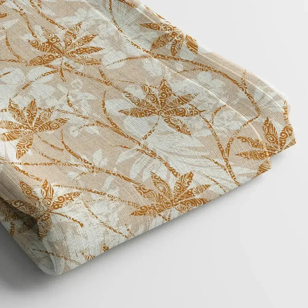 Muslin Digital Printed Fabric | Poly Blend, 44 Width, Unstitched, Soft, Lightweight - Arihant Creations