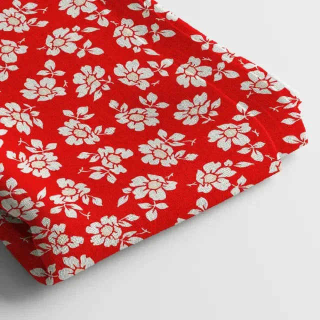 Muslin Digital Printed Fabric | Poly Blend, 44 Width, Unstitched, Soft, Lightweight - Arihant Creations