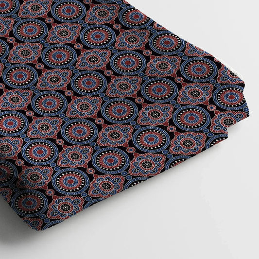 Modal Satin Digital Print Fabric | 44 Inches, Unstitched - Arihant Creations