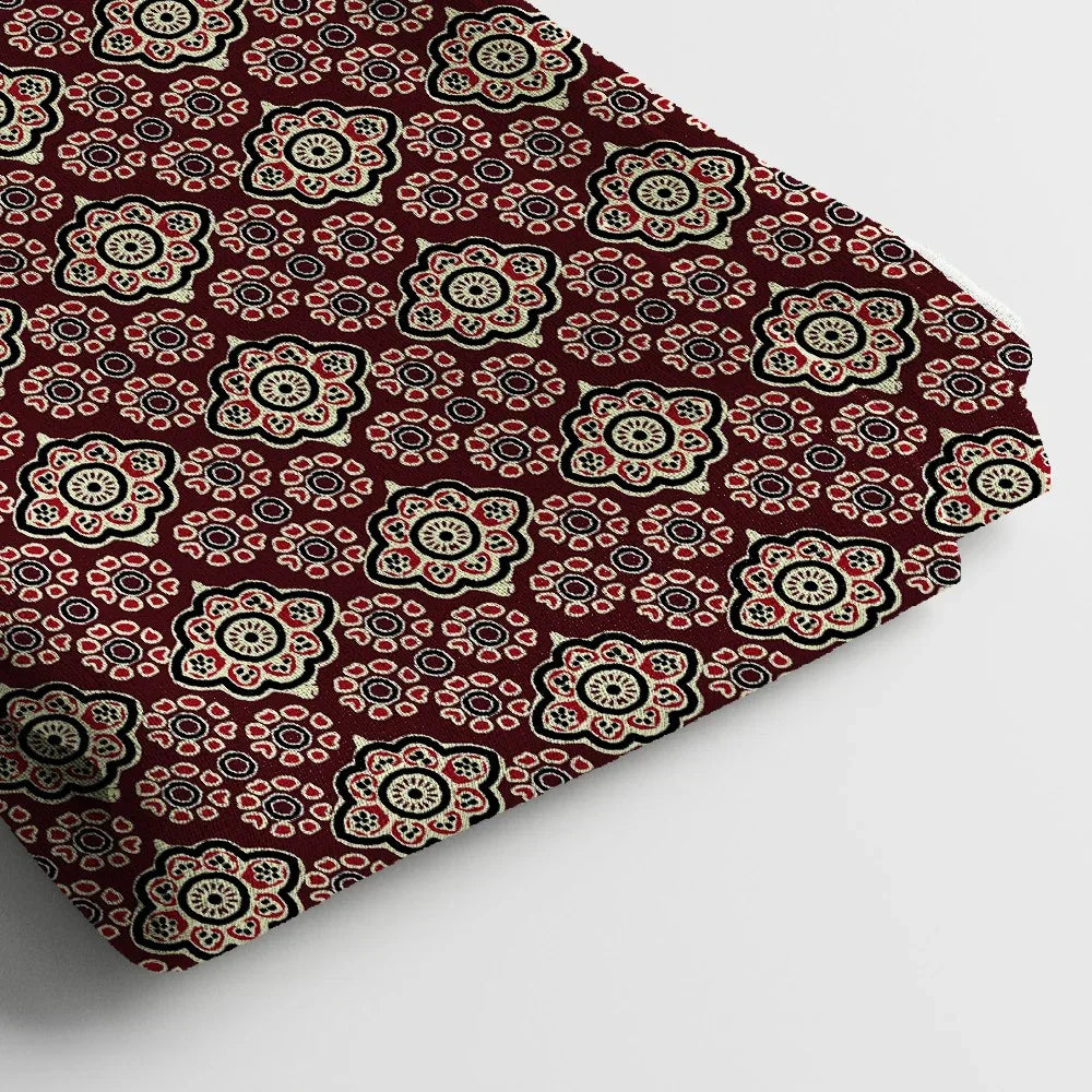 Modal Satin Digital Print Fabric | 44 Inches, Unstitched - Arihant Creations