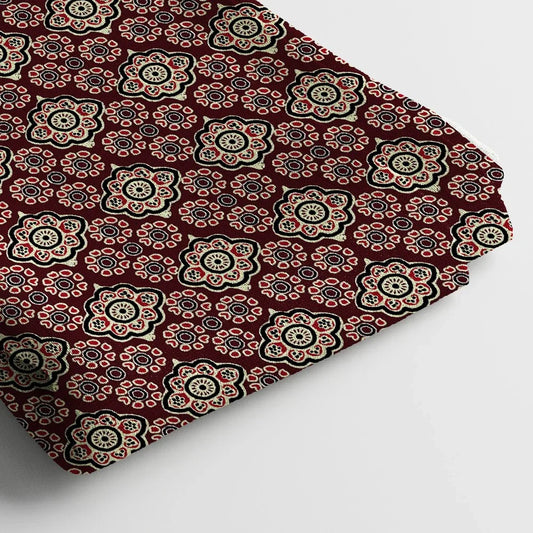 Modal Satin Digital Print Fabric | 44 Inches, Unstitched - Arihant Creations