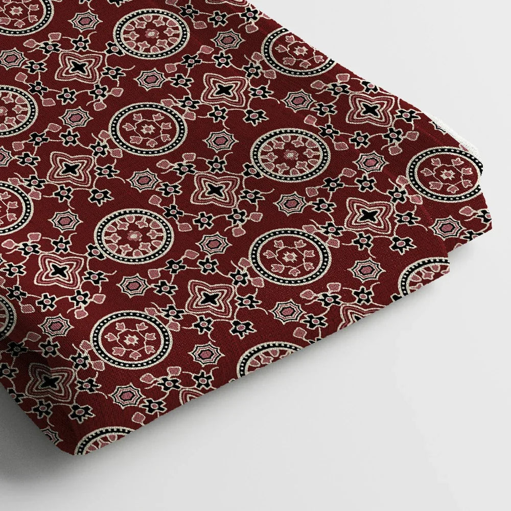 Modal Satin Digital Print Fabric | 44 Inches, Unstitched - Arihant Creations