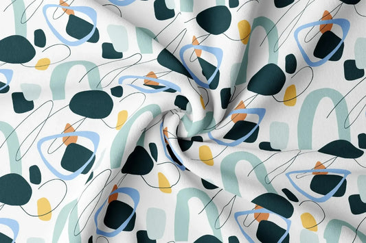 Rayon Digital Print Fabric | 44 Width, Unstitched, Poly Blend - Arihant Creations