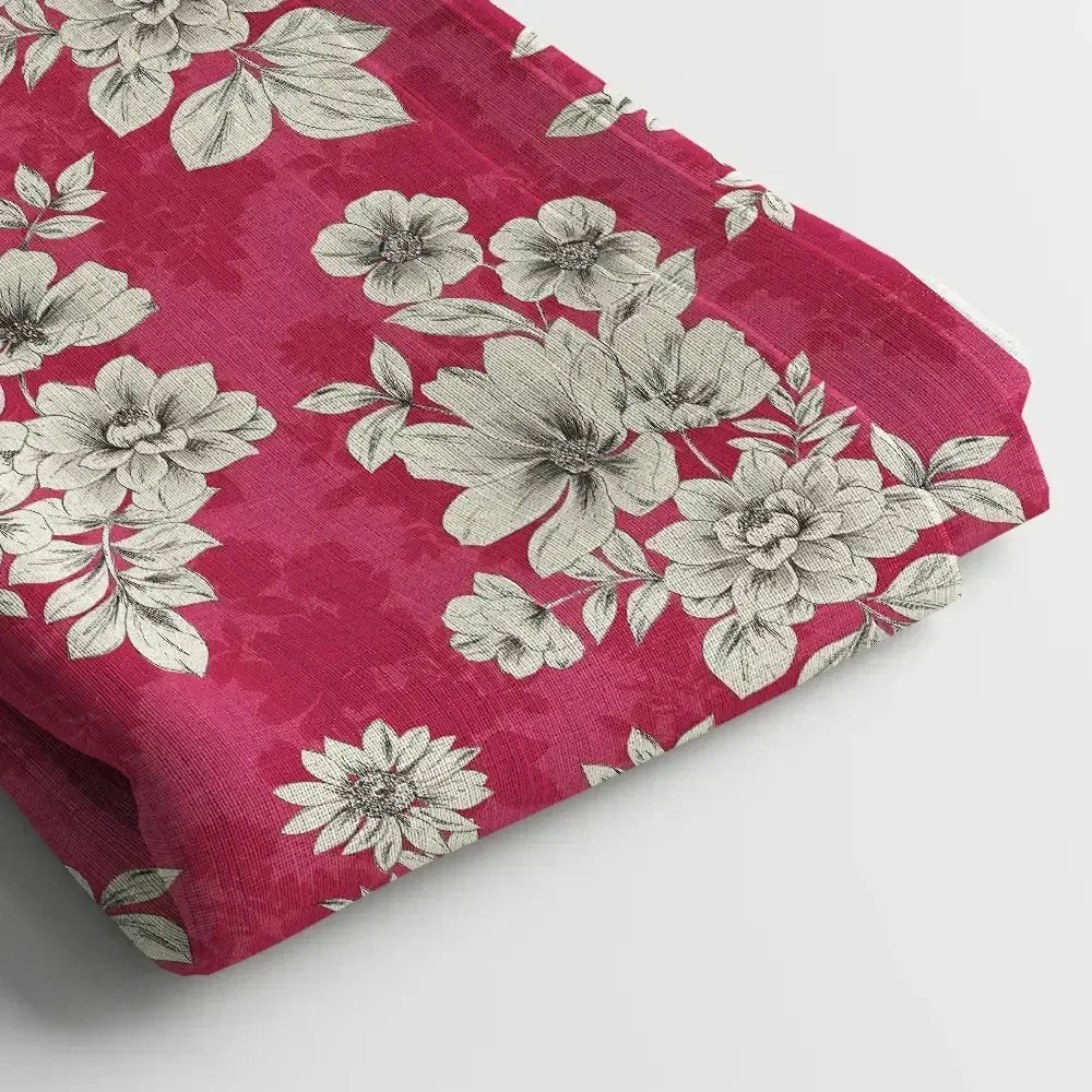 Georgette Digital Print Fabric | 44 Inches, Unstitched - Arihant Creations