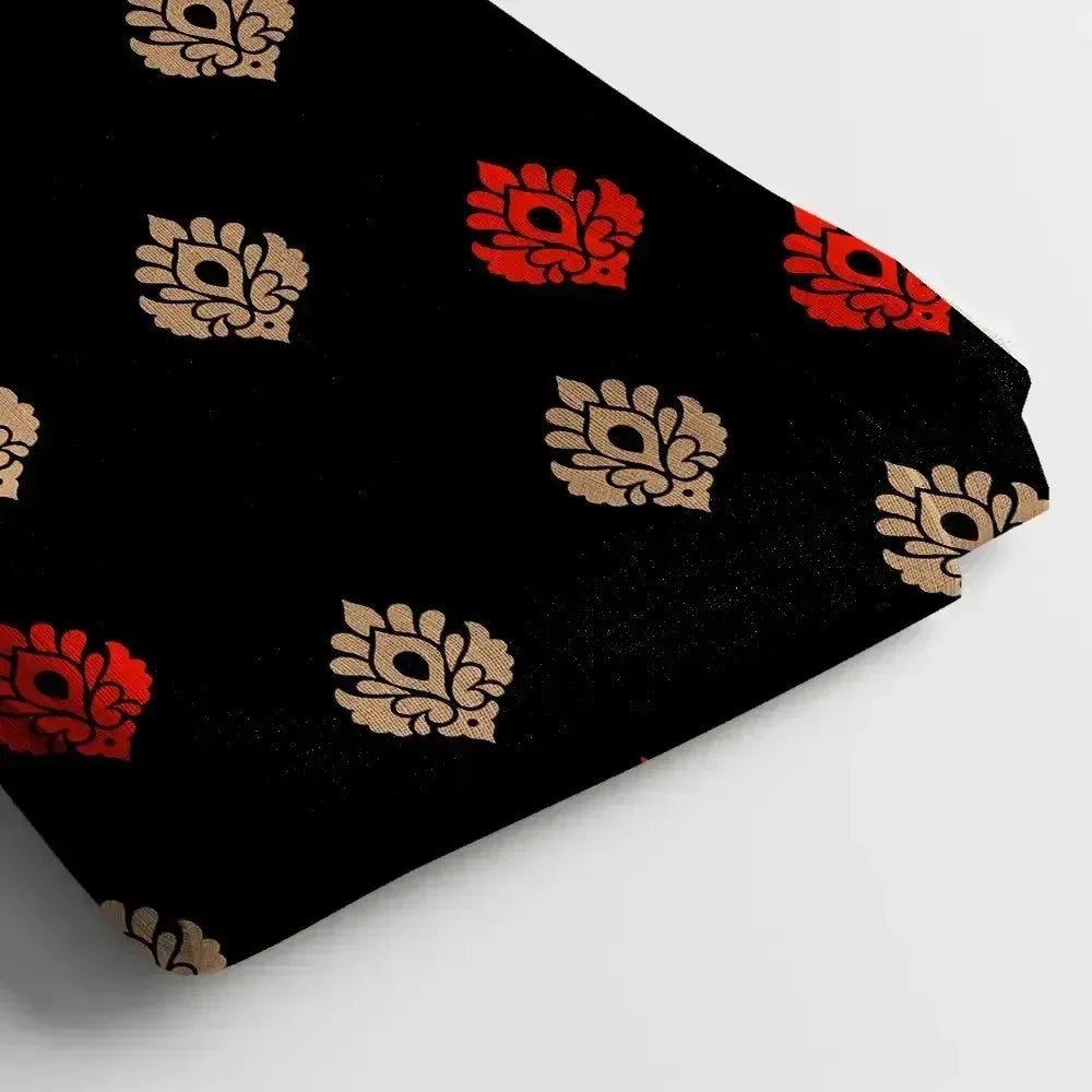 Muslin Digital Printed Fabric | Poly Blend, 44 Width, Unstitched, Soft, Lightweight - Arihant Creations