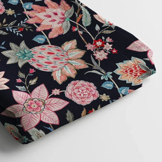 Linen Digital Print Fabric | 44 Inches, Unstitched - Arihant Creations