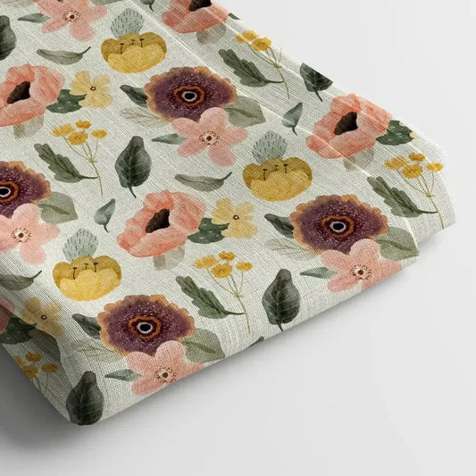 Poly Cotton Digital Printed Fabric, Soft & Lightweight, For Women's Clothing - Arihant Creations