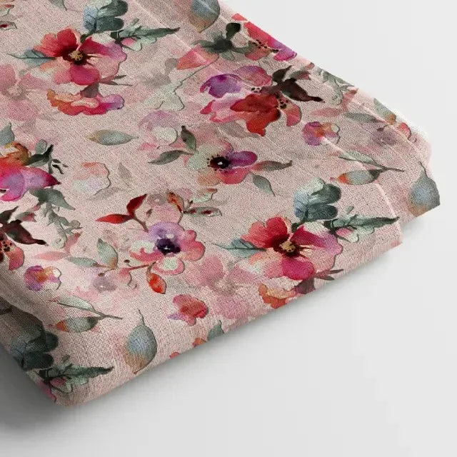 Muslin Digital Printed Fabric | Poly Blend, 44 Width, Unstitched, Soft, Lightweight - Arihant Creations
