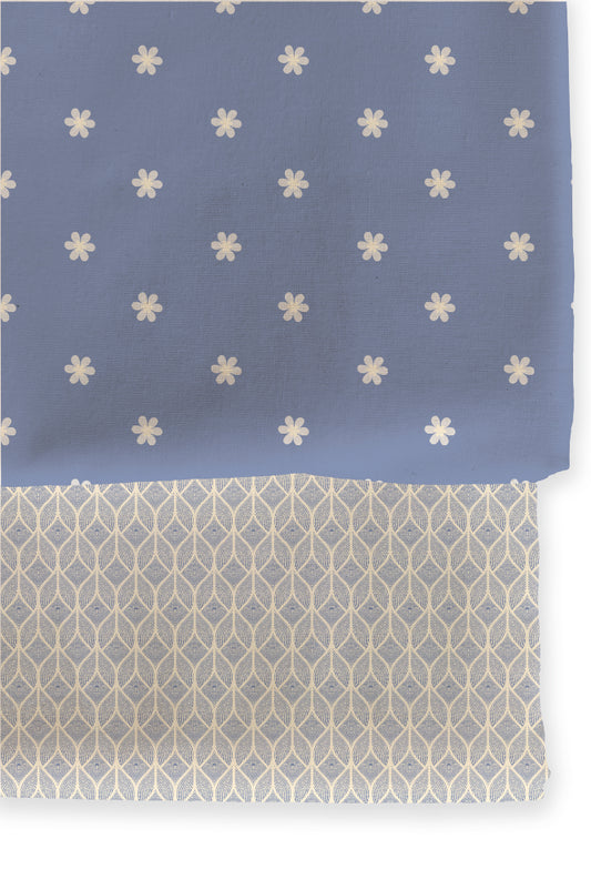 Poly Cotton Top Bottom Digital Printed Set - 2.5 mtr Top With 2.5 mtr Bottom